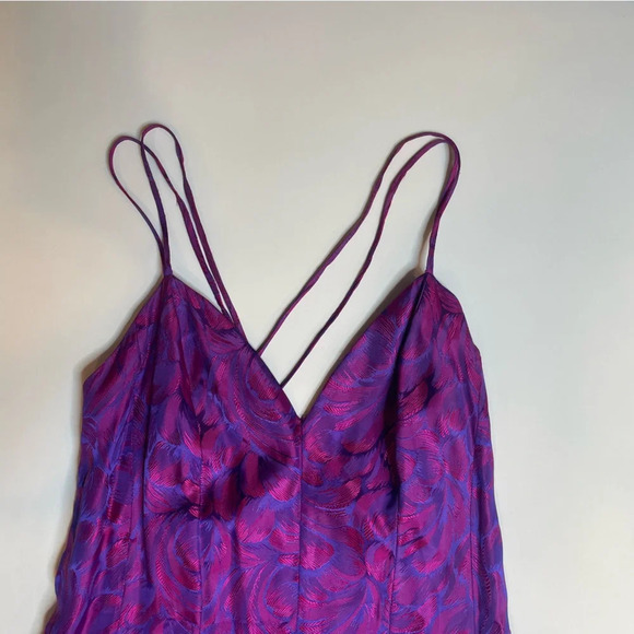 đ Vintage Womenâs Purple & Pink OmbrĂŠ Dress â Size 9/10 - Picture 8 of 15